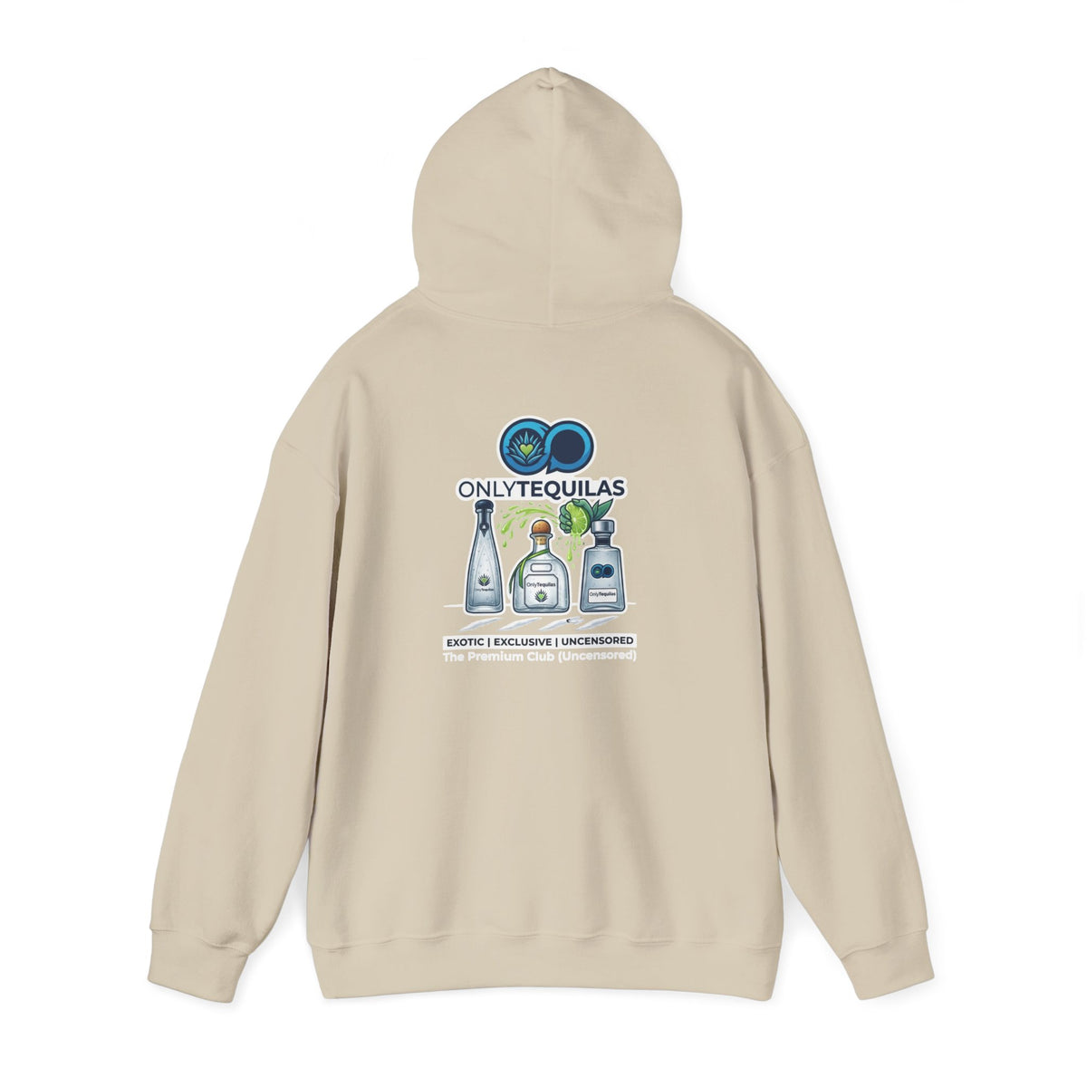 Only Tequilas Hoodie — Graphic Tequila Bottle & Lime Pullover