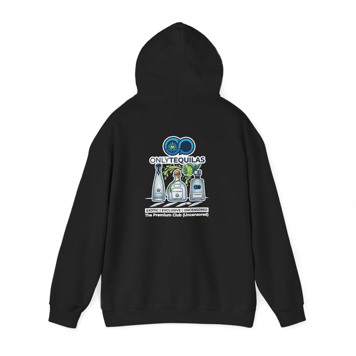 Only Tequilas Hoodie — Graphic Tequila Bottle & Lime Pullover