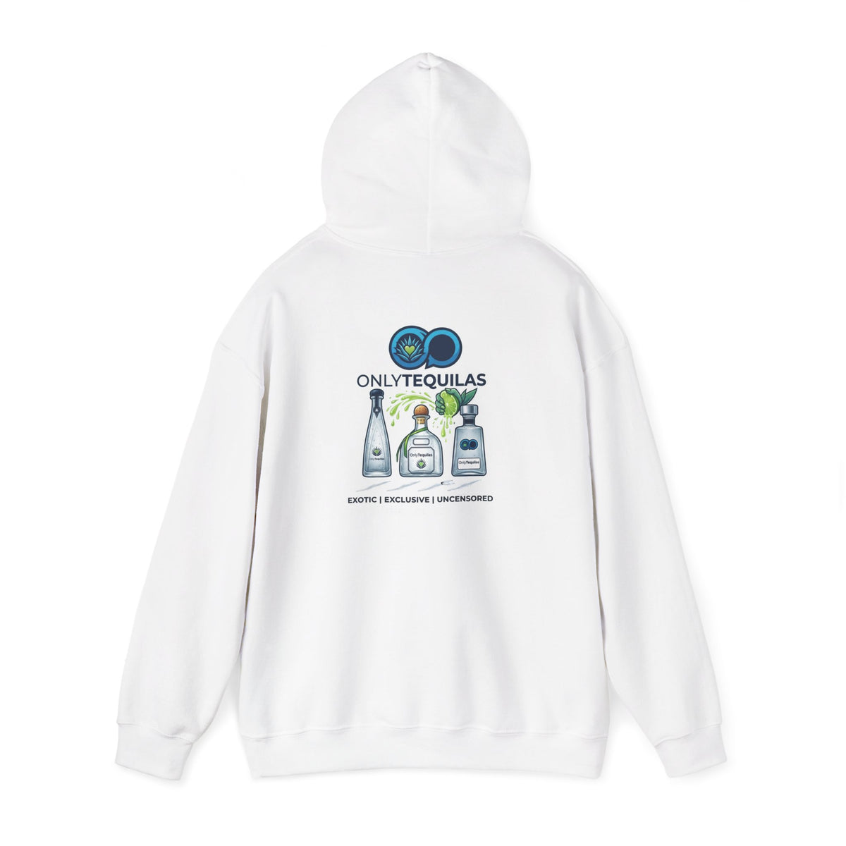 Only Tequilas Hoodie — Graphic Tequila Bottle & Lime Pullover