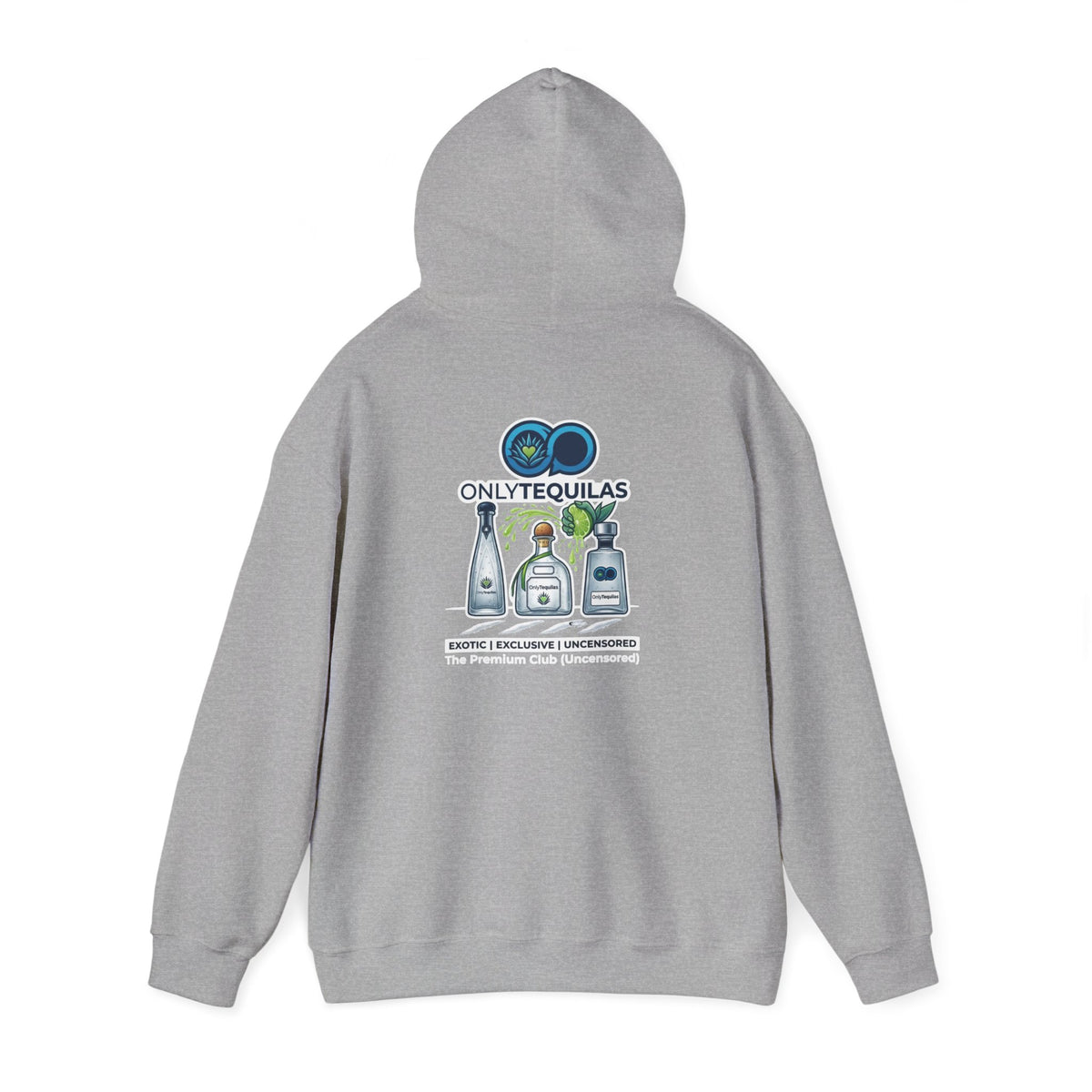 Only Tequilas Hoodie — Graphic Tequila Bottle & Lime Pullover