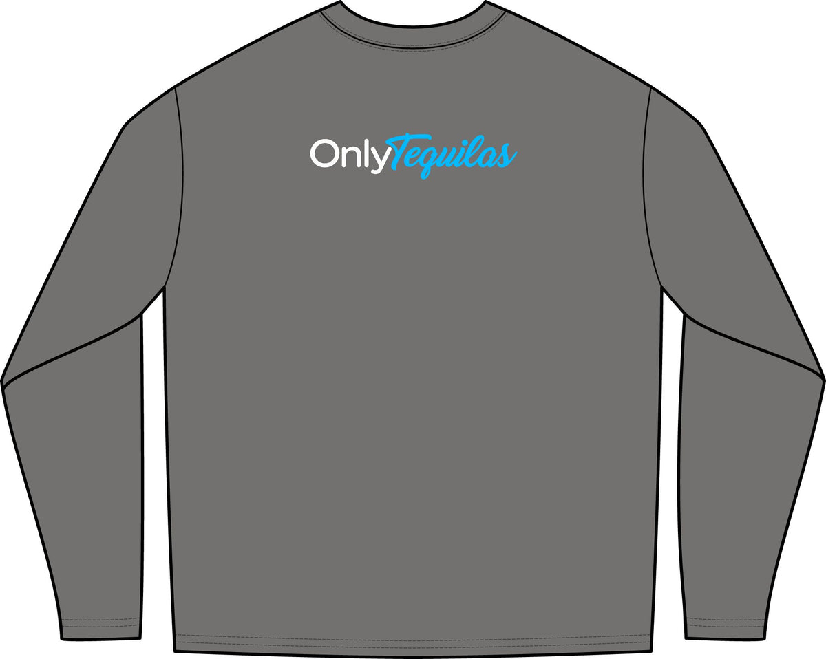 Only Tequilas Long Sleeve Tee — Retro Pinup Tequila Graphic Shirt