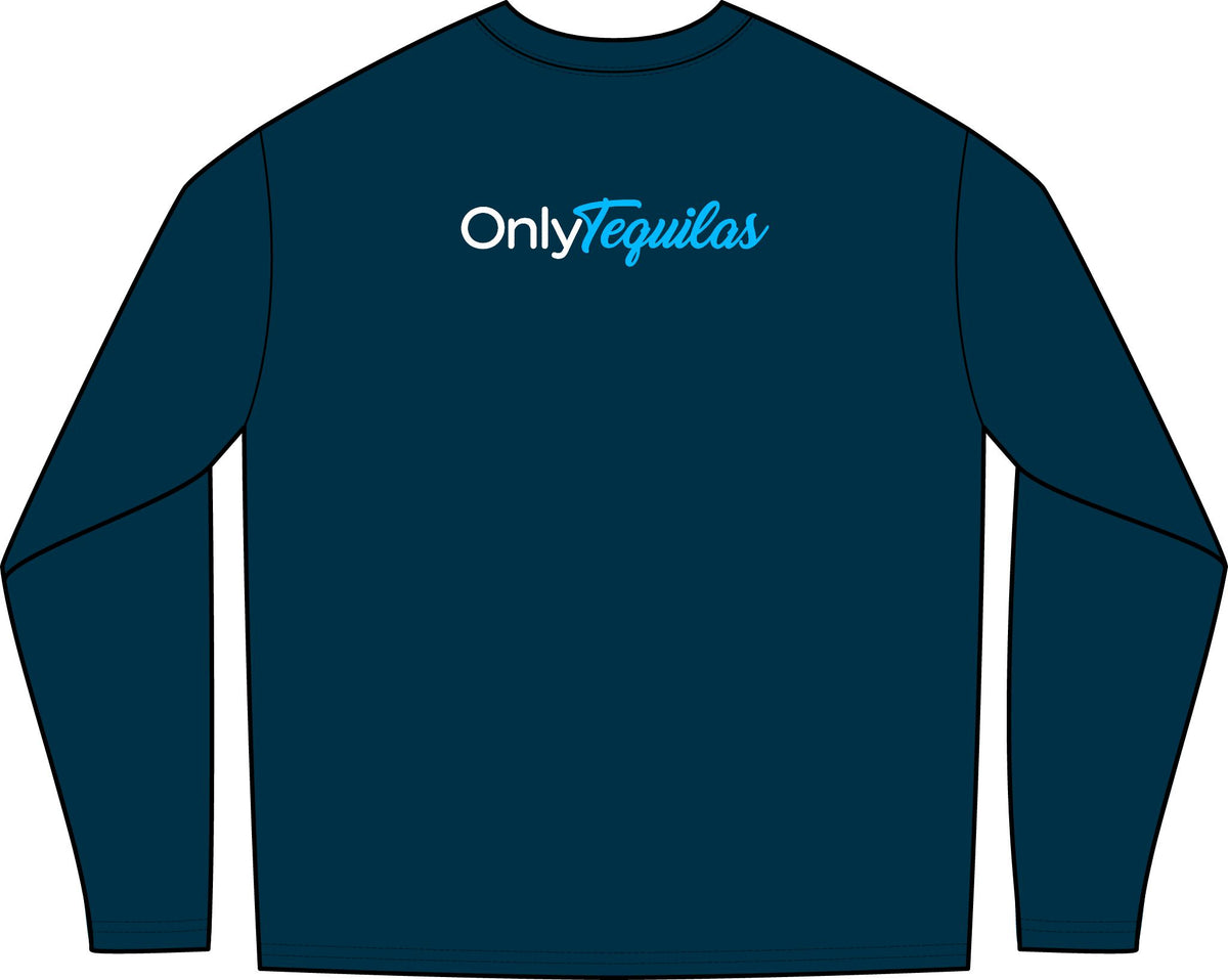 Only Tequilas Long Sleeve Tee — Retro Pinup Tequila Graphic Shirt