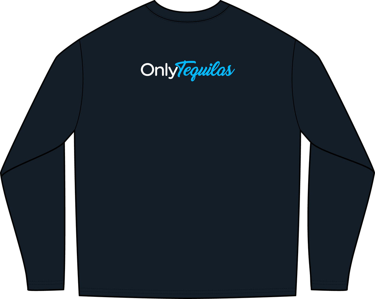 Only Tequilas Long Sleeve Tee — Retro Pinup Tequila Graphic Shirt