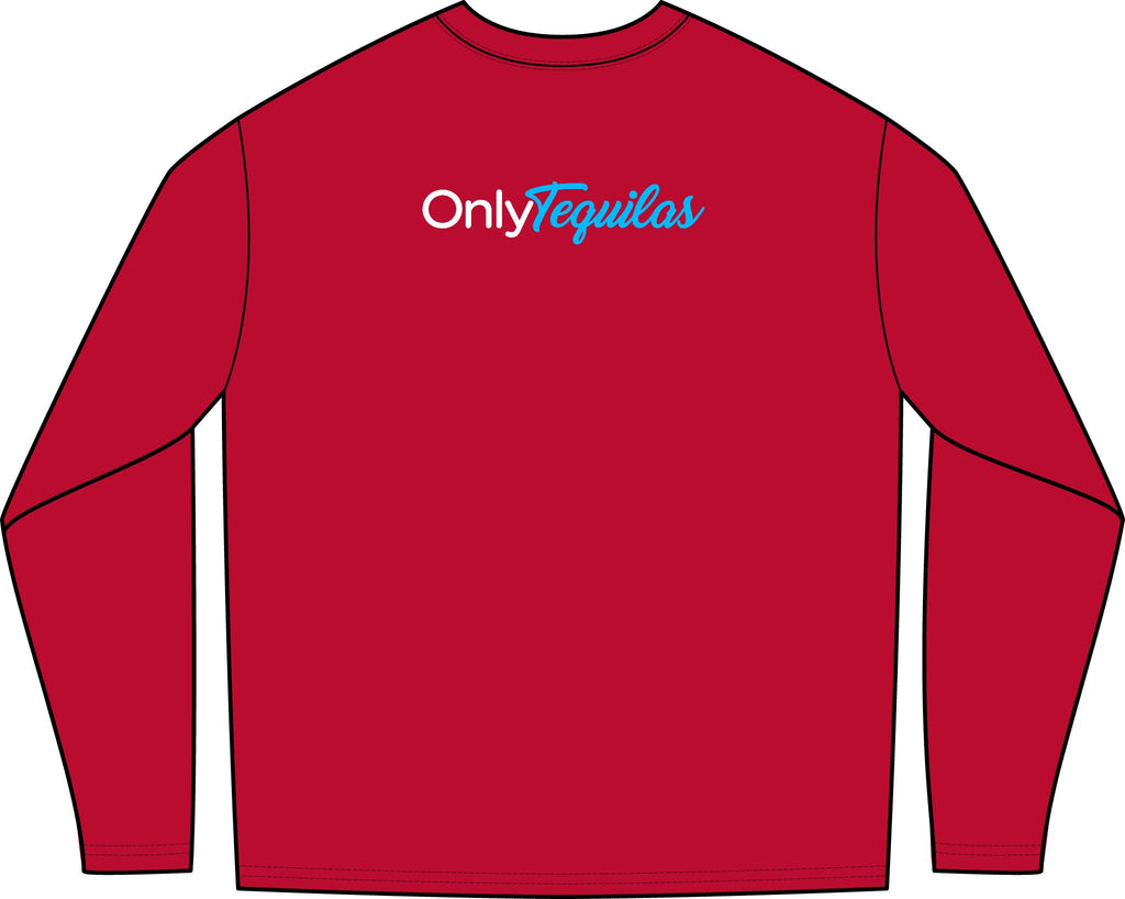 Only Tequilas Long Sleeve Tee — Retro Pinup Tequila Graphic Shirt