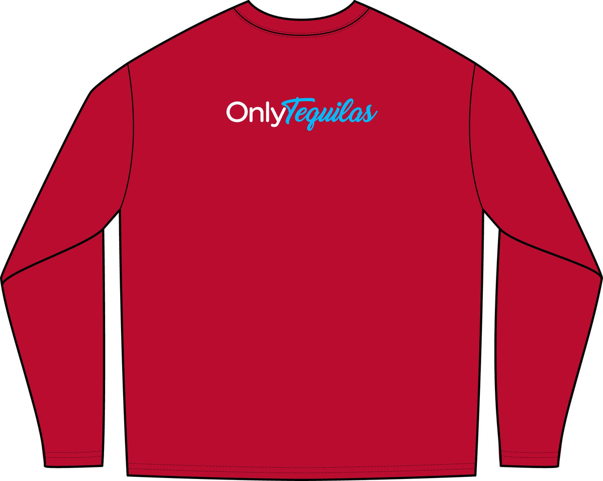 Only Tequilas Long Sleeve Tee — Retro Pinup Tequila Graphic Shirt