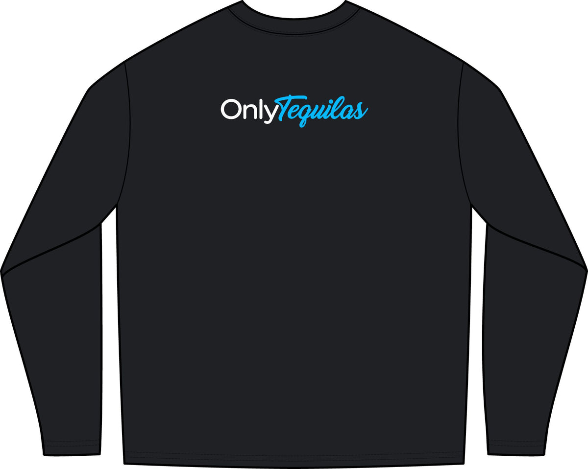 Only Tequilas Long Sleeve Tee — Retro Pinup Tequila Graphic Shirt