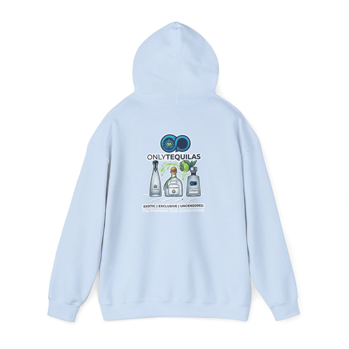 Only Tequilas Hoodie — Graphic Tequila Bottle & Lime Pullover
