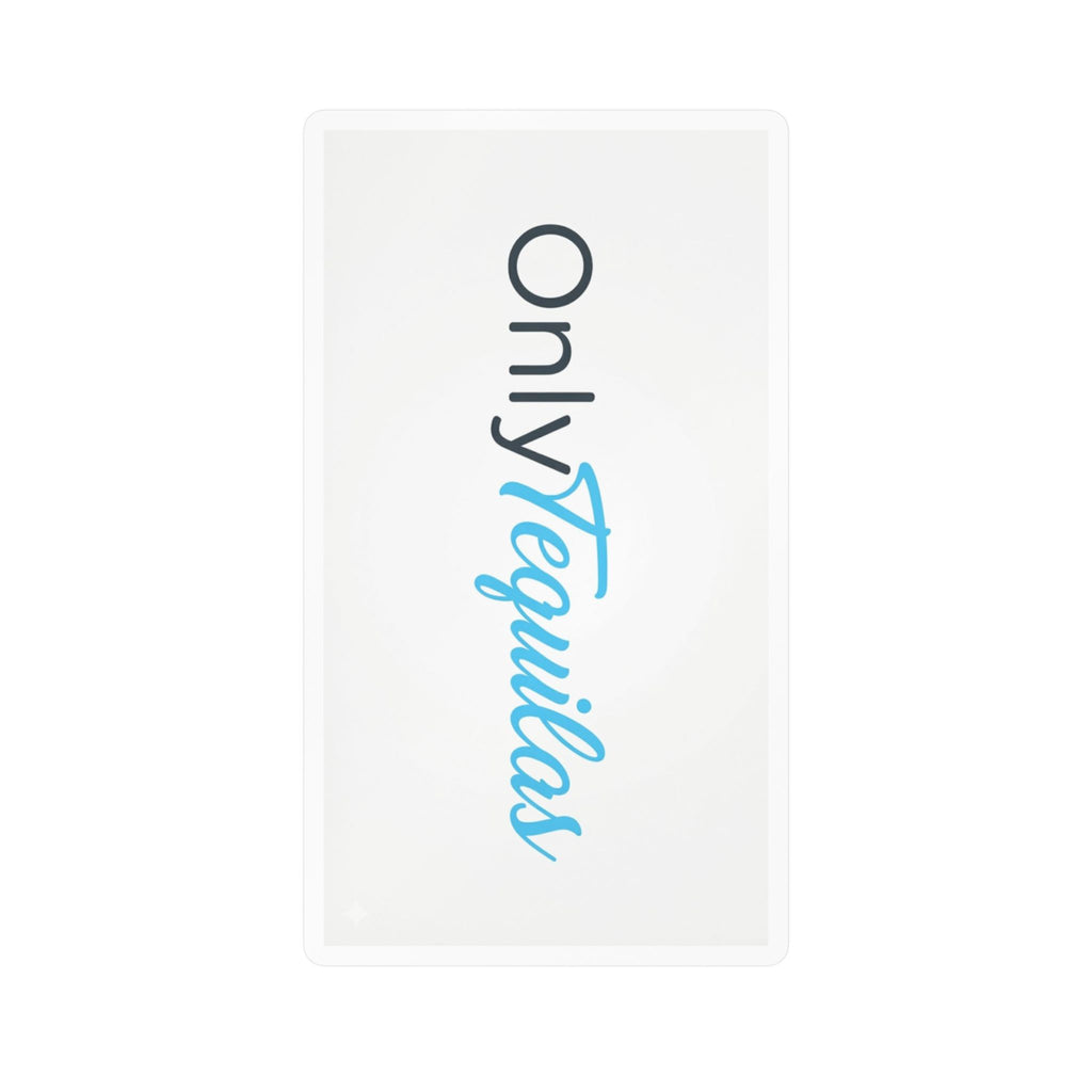 Kiss-Cut Vinyl Decal — "Only Tequilas" Vertical Logo Sticker (Blue & Black)