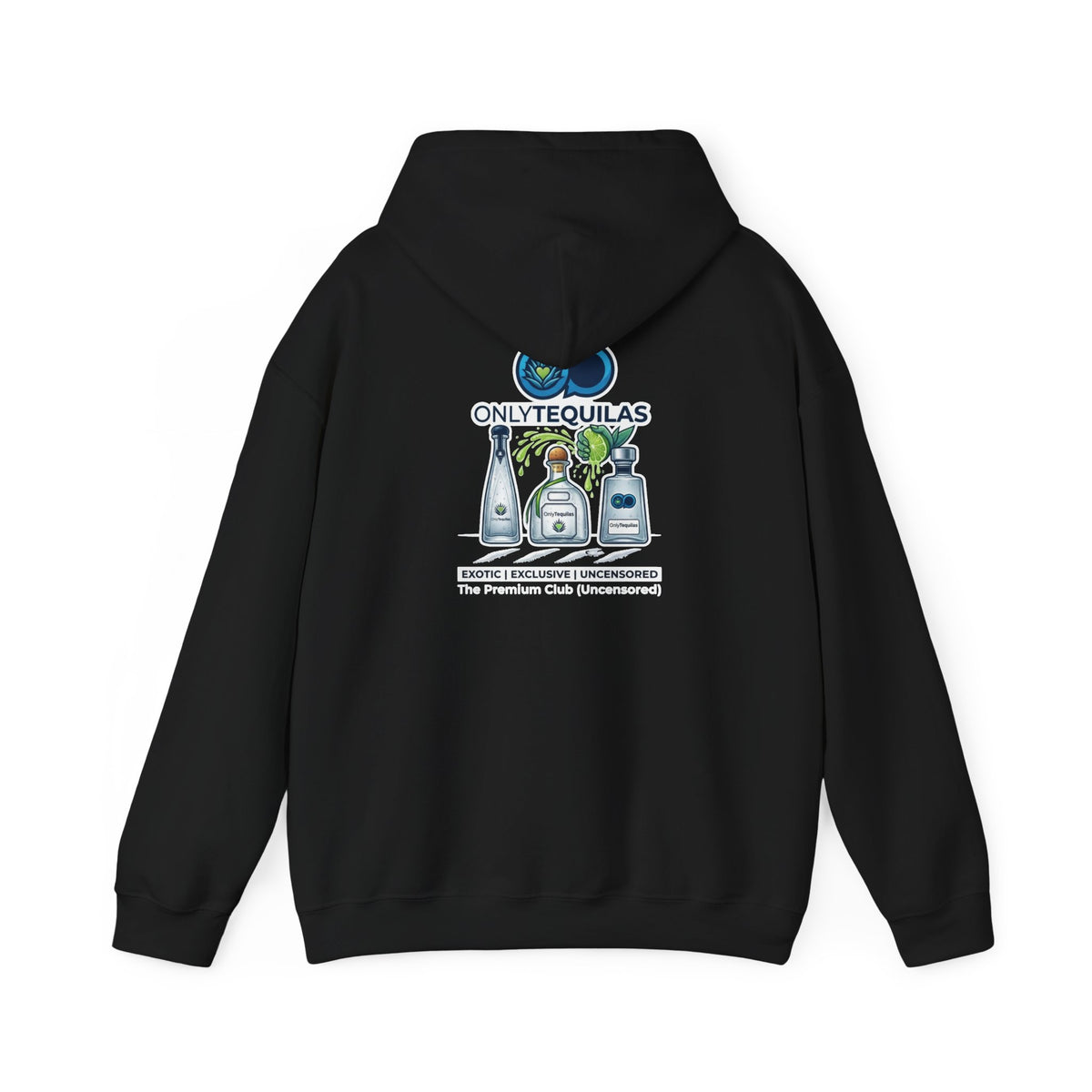 Only Tequilas Hoodie — Graphic Tequila Bottle & Lime Pullover