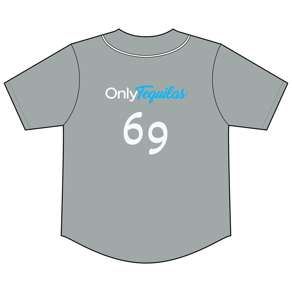 Only Tequilas Baseball Jersey — '69' Graphic Tee with Lime Logo
