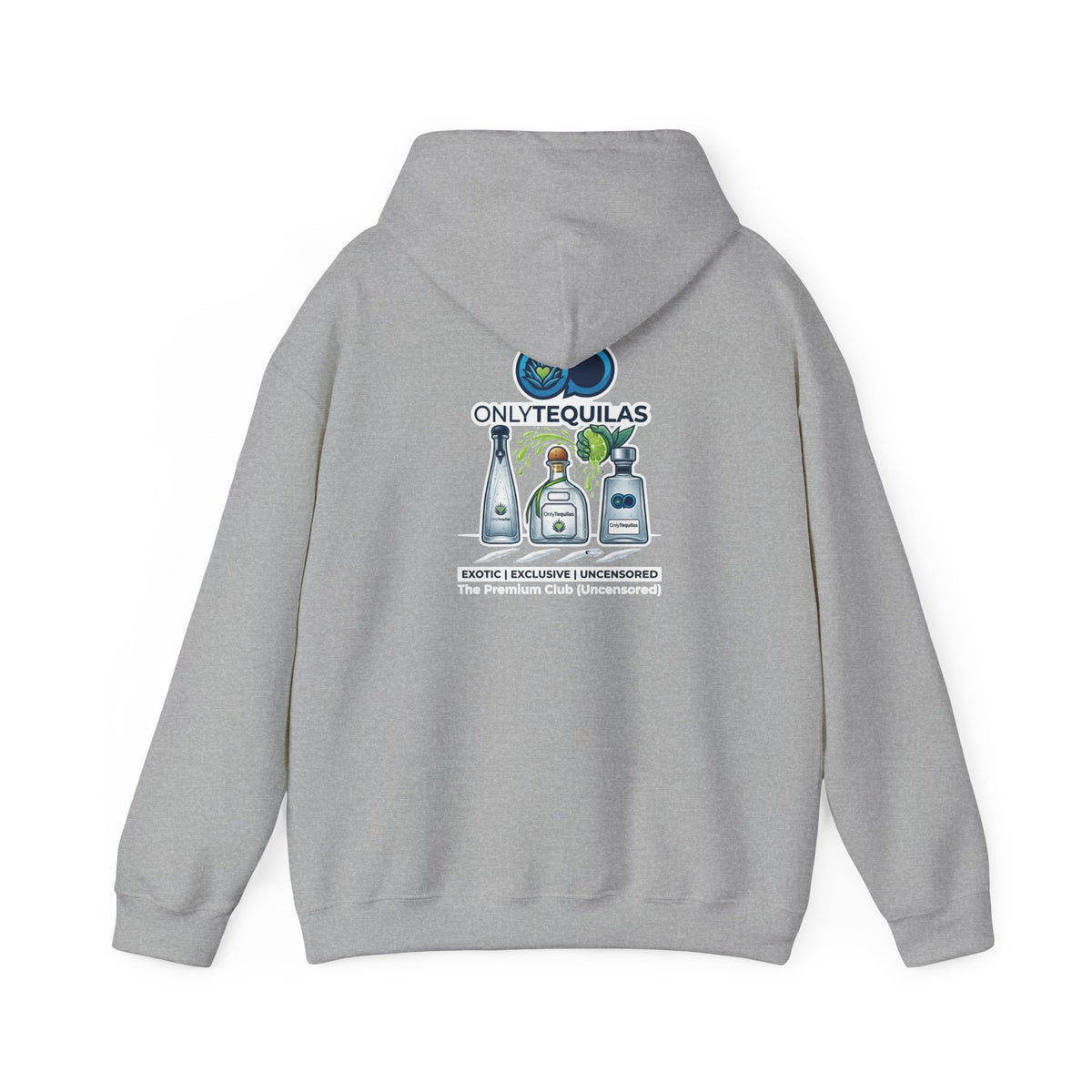 Only Tequilas Hoodie — Graphic Tequila Bottle & Lime Pullover