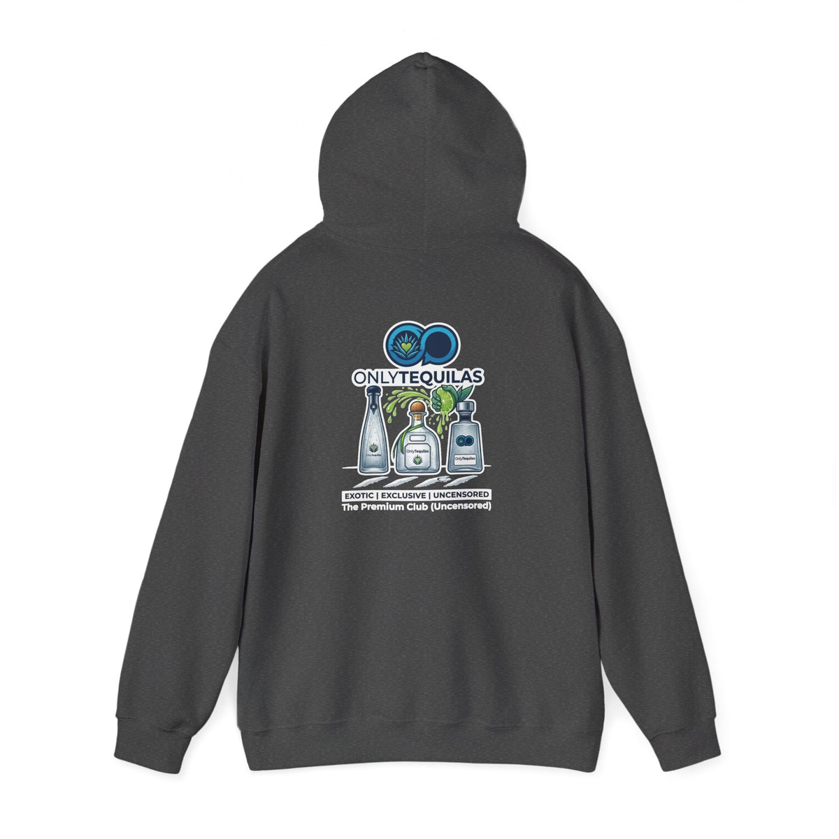 Only Tequilas Hoodie — Graphic Tequila Bottle & Lime Pullover