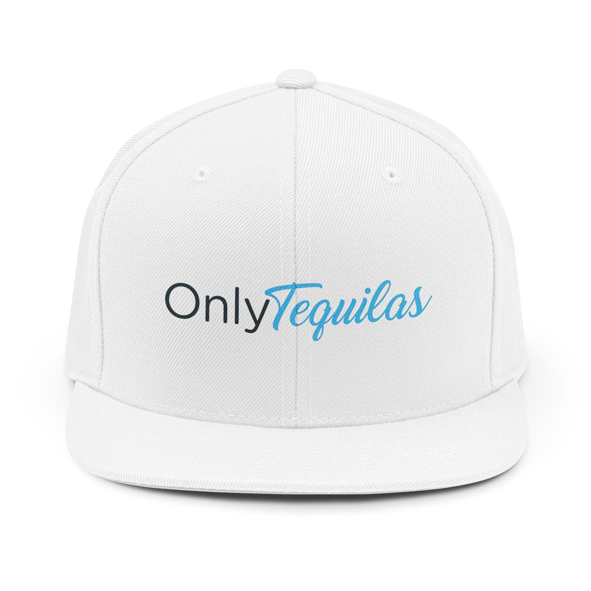 Only Tequilas Snapback Hat — Embroidered White Trucker Cap
